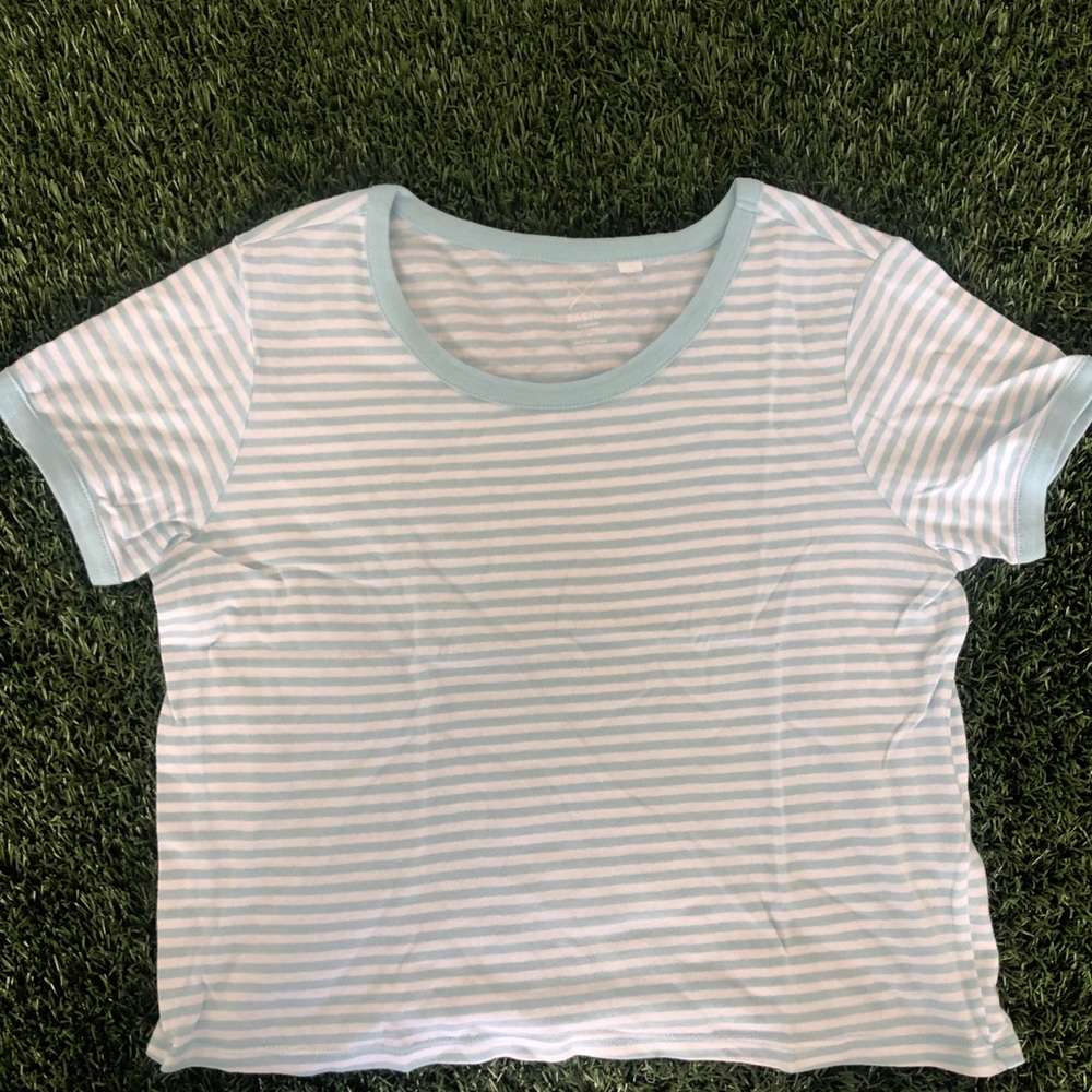 PS Basics by Pacsun Stripped Blue Top